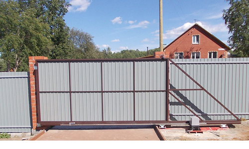 Откатные ворота простая обрешетка
